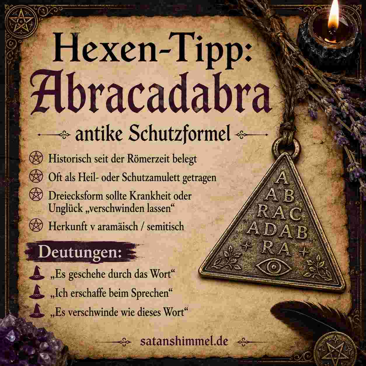 Du betrachtest gerade Abracadabra in der Hexerei
