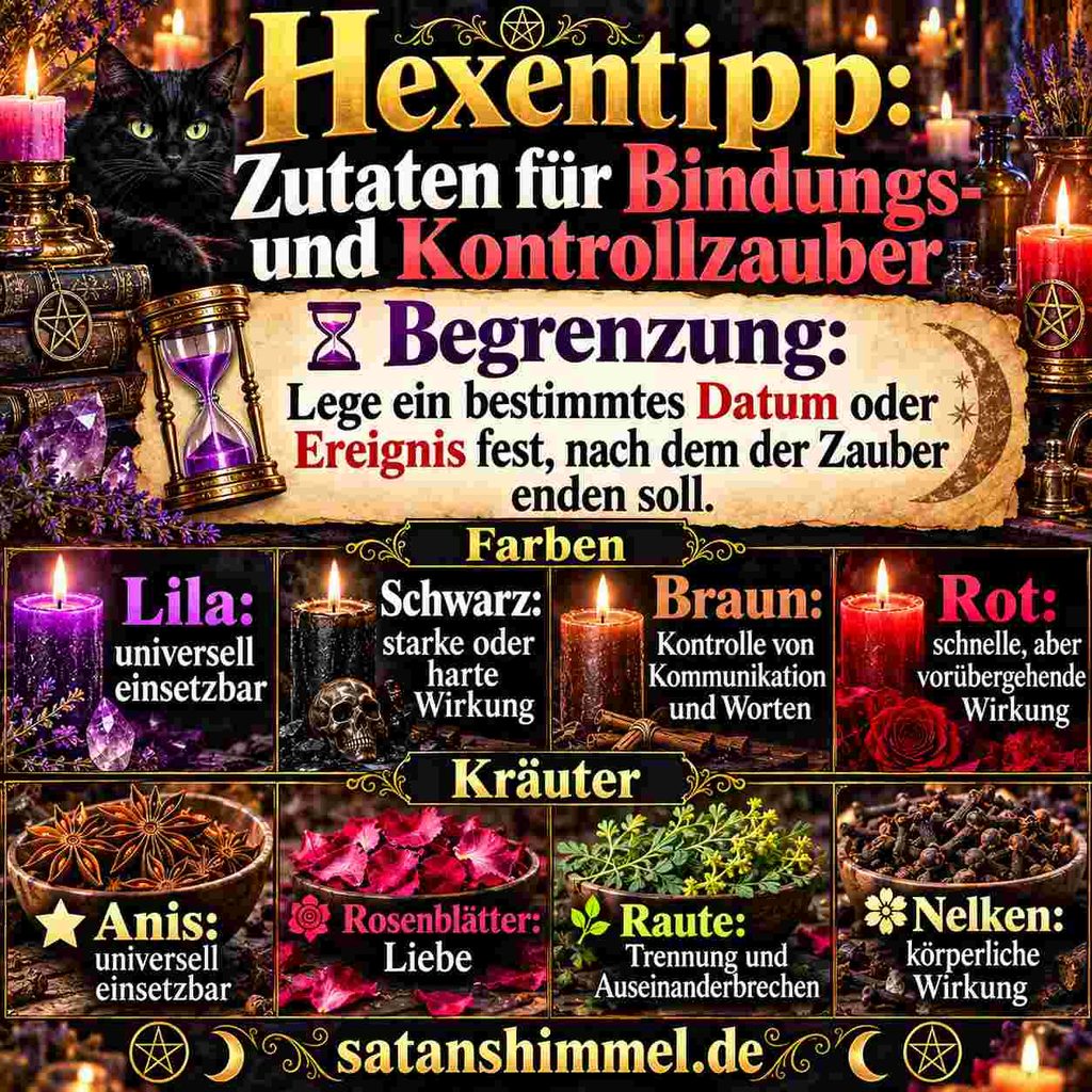 Zutaten für Bndungszauber