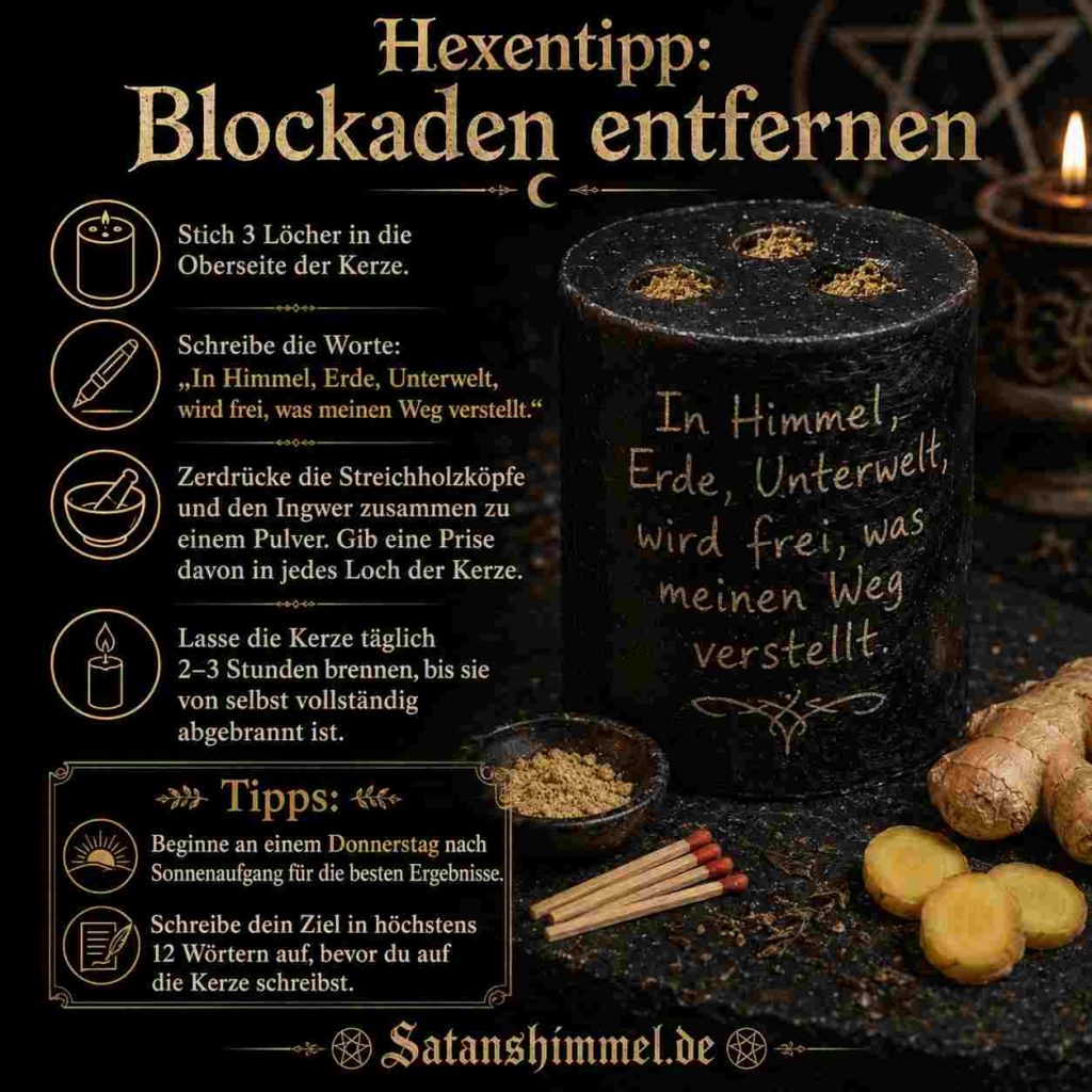 Ritual Anleitung, um Blockaden zu entfernen
