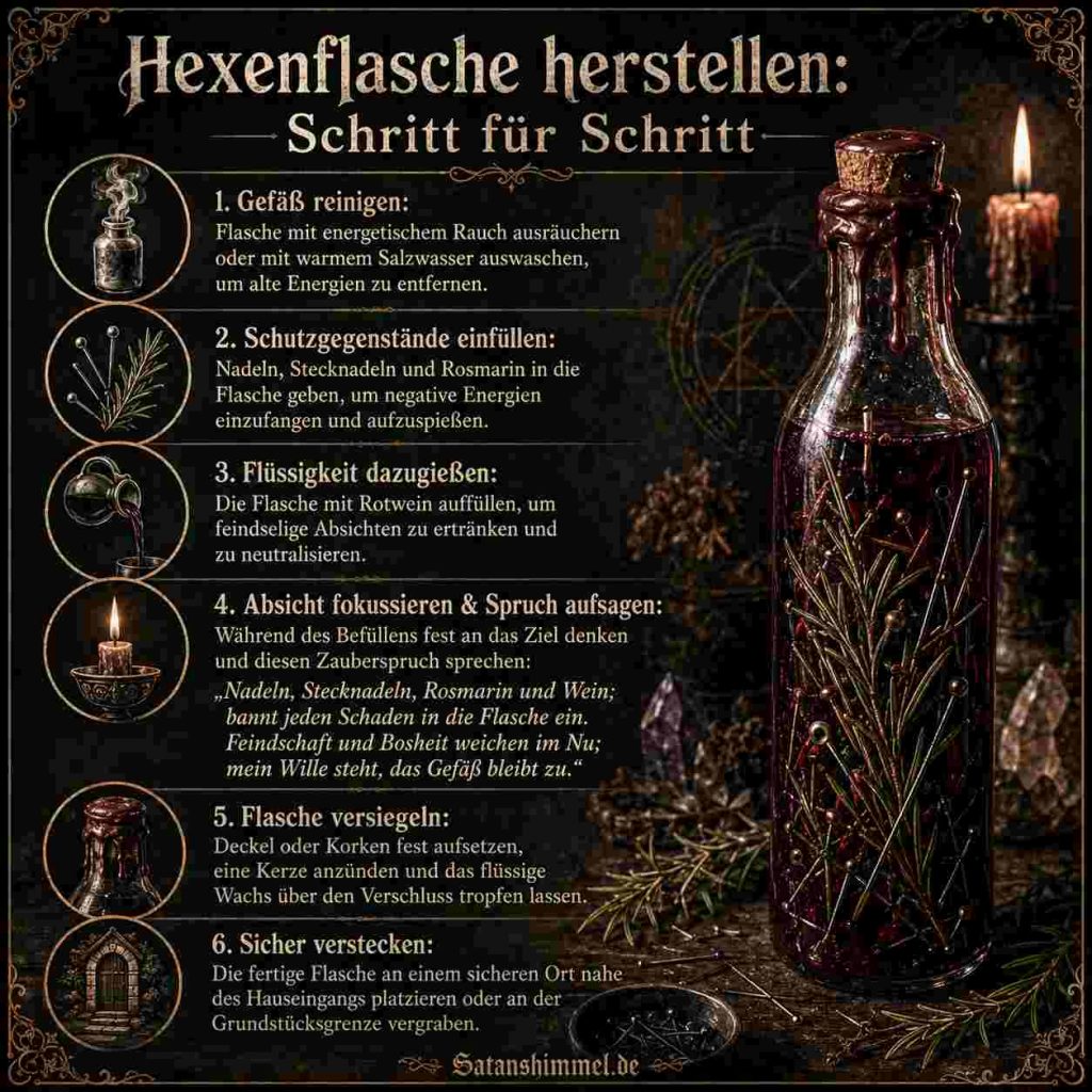 Hexenflasche herstellen Anleitung