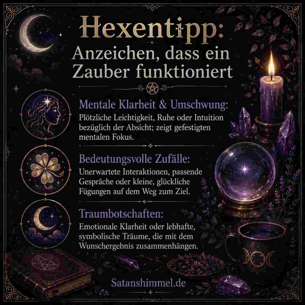 postive Zeichen nach einen Ritual