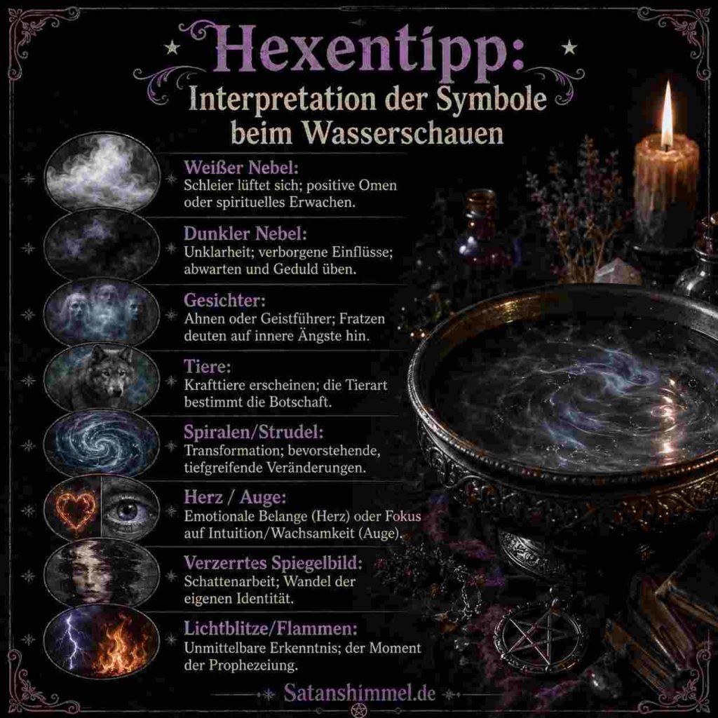 Interpretation der Symbole bei Wasserschau