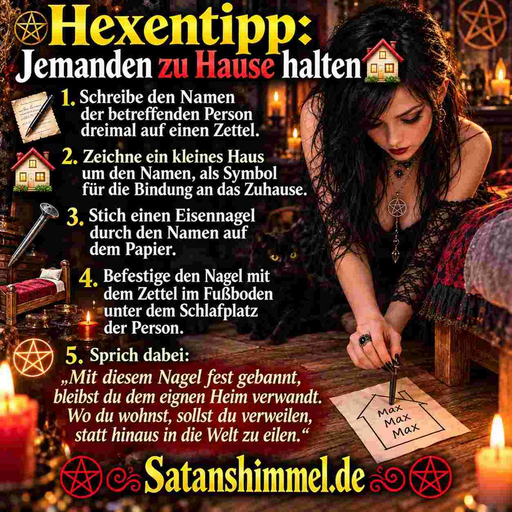 Ritual, damit jemand zu Hause bleibt