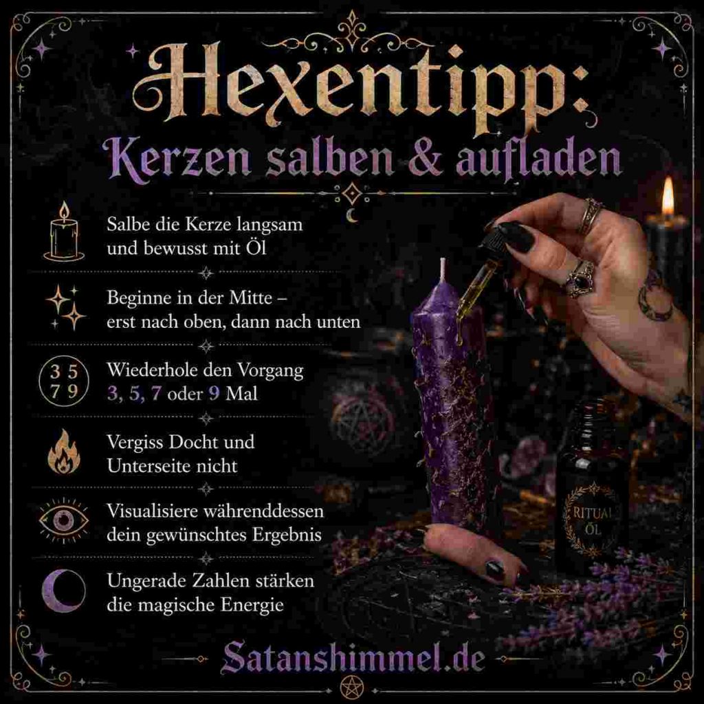 Kerzen salben und magisch ausladen Anleitung