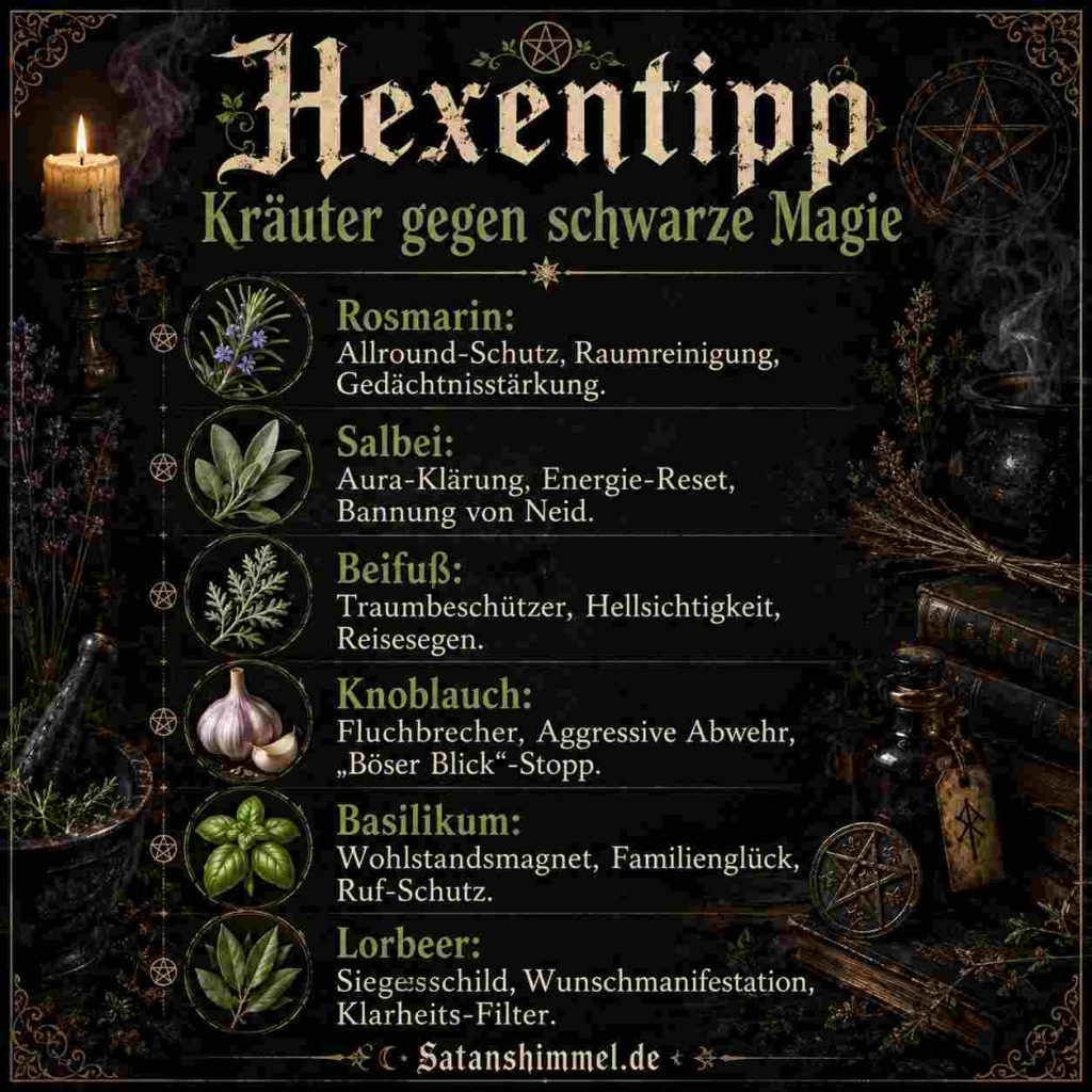 Kräuterliste gegen schwarze Magie
