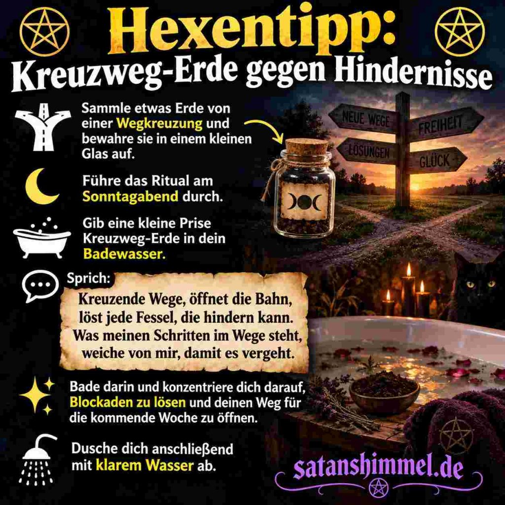 Ritual mit Kreuzweg-Erde zur Beseitigung von Hindernissen