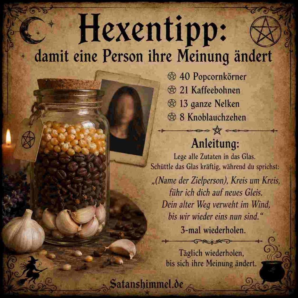 Anleitung: Ritual, damit eine Person ihre Meinung ändert