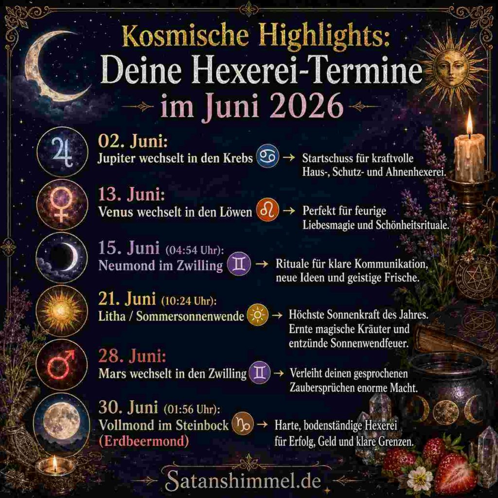 Termine für Hexen Juni 2026