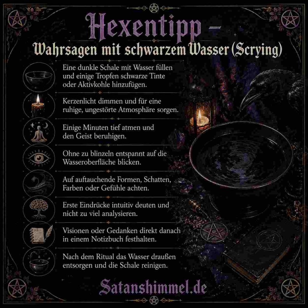 Wahrsagen mit schwarzem Wasser Anleitung