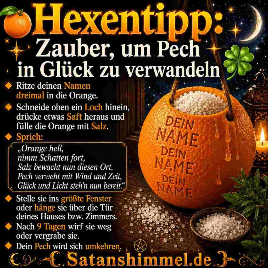 Ritual, um Pech in Glück zu verwandeln