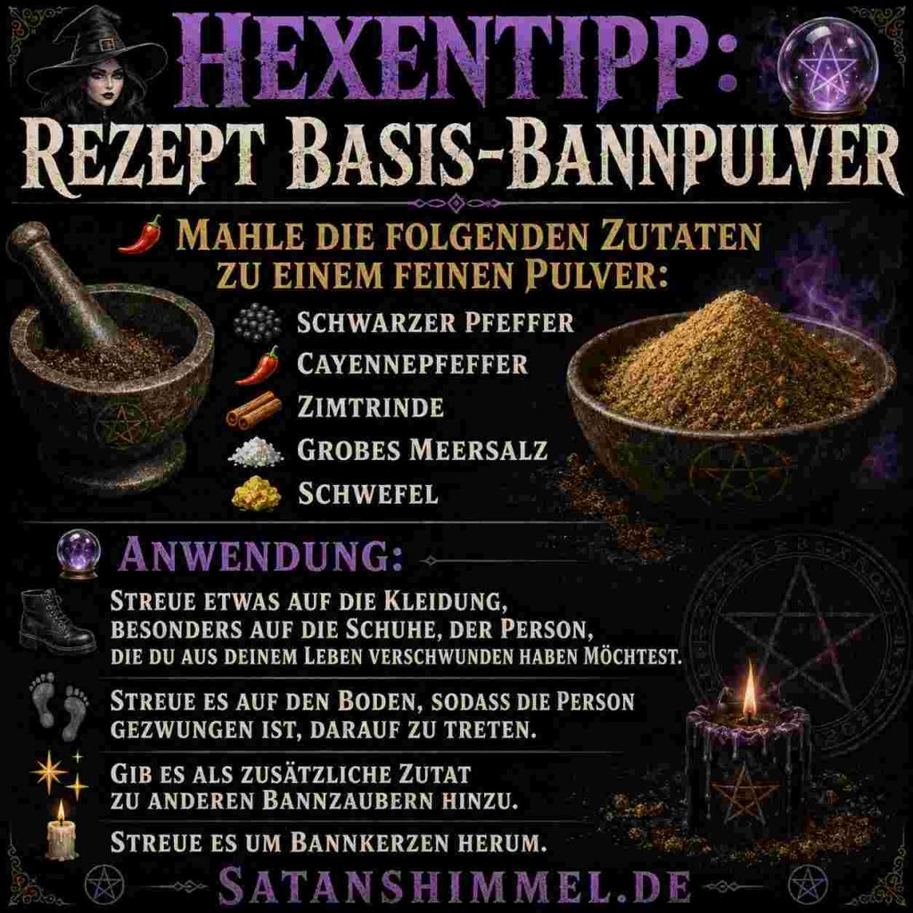 Rezept für Basis-Bannpulver zur Verwendung in Bannritualen