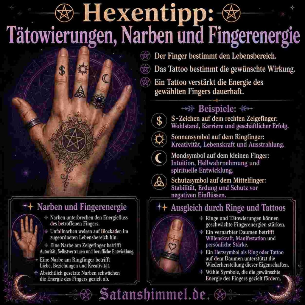 Finger Tattoos und Narben Bedeutung
