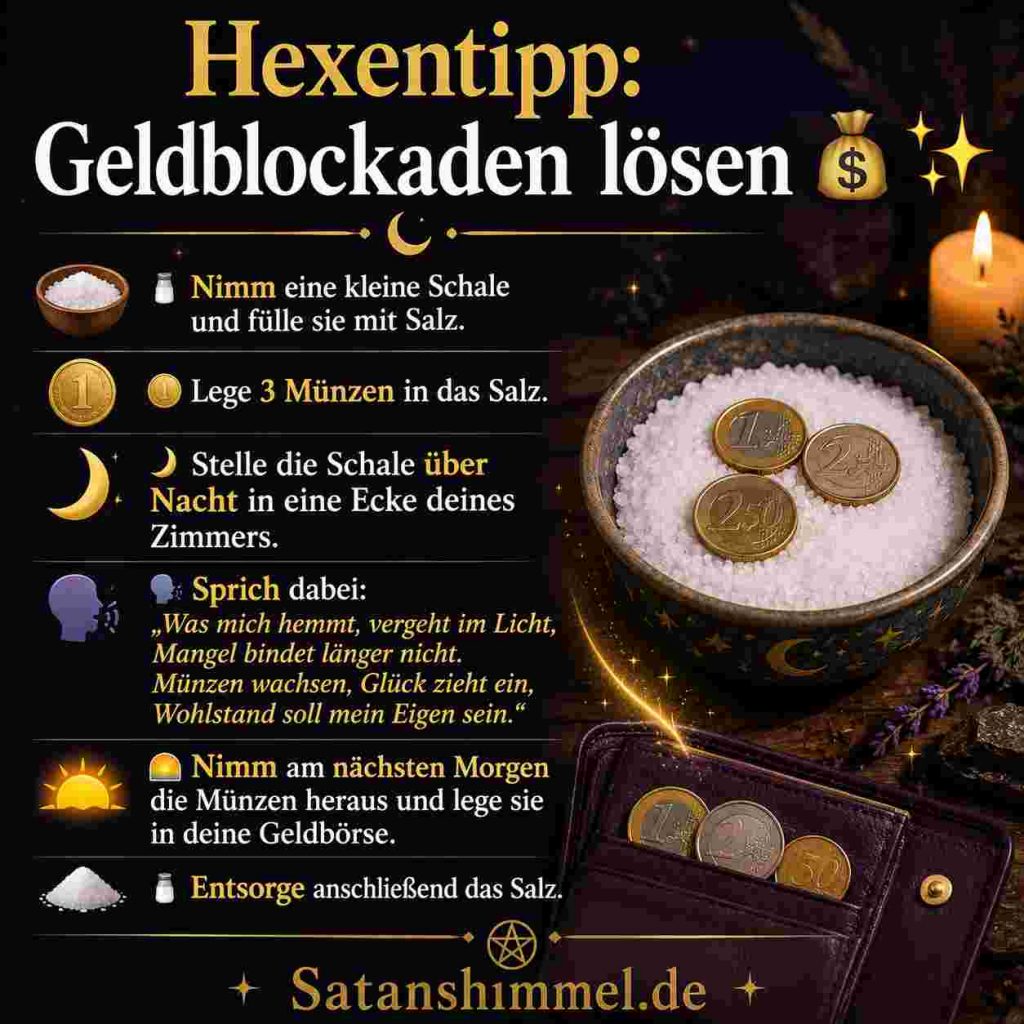 Ritual, um Geldblockaden zu lösen