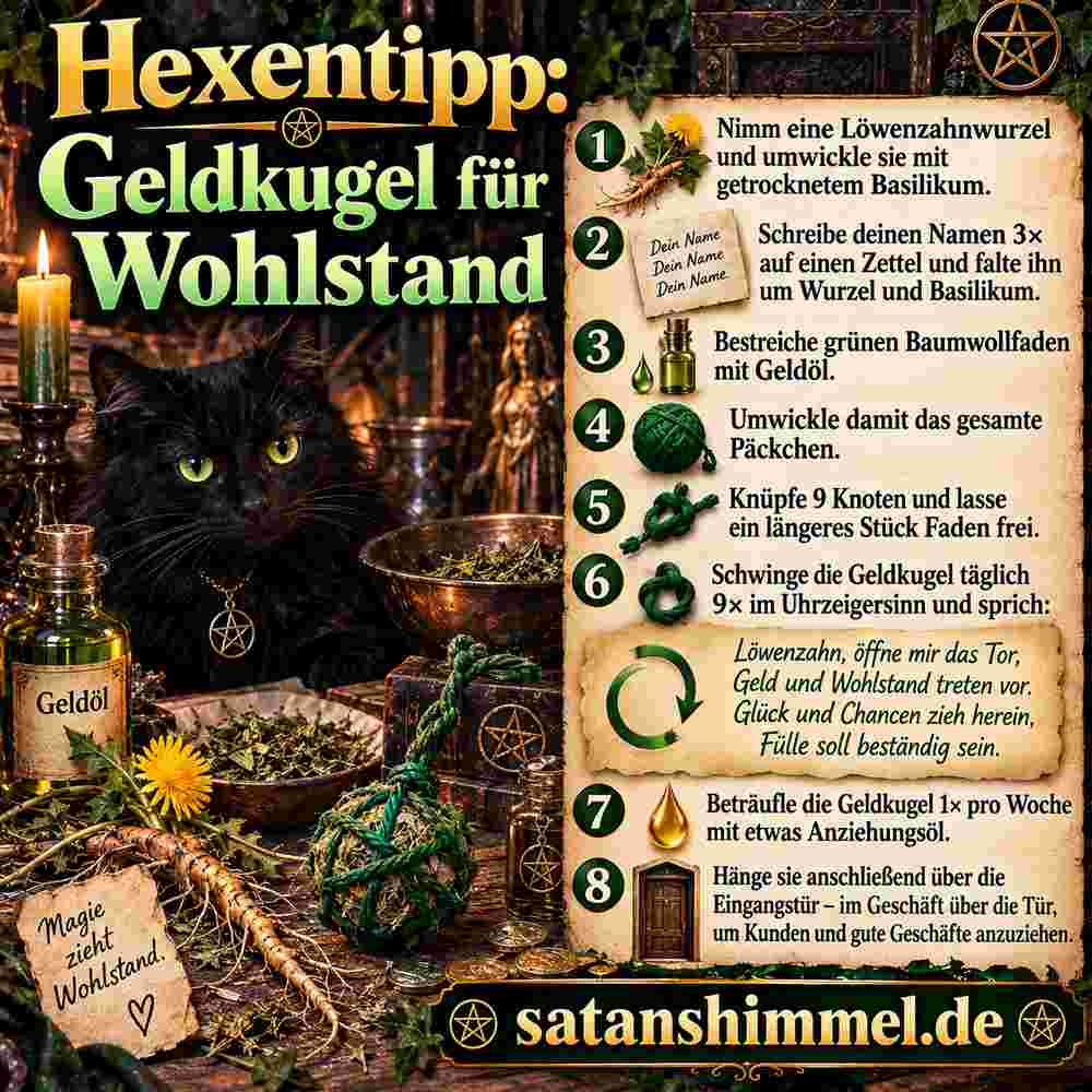Geldkugel für Wohlstand Ritual