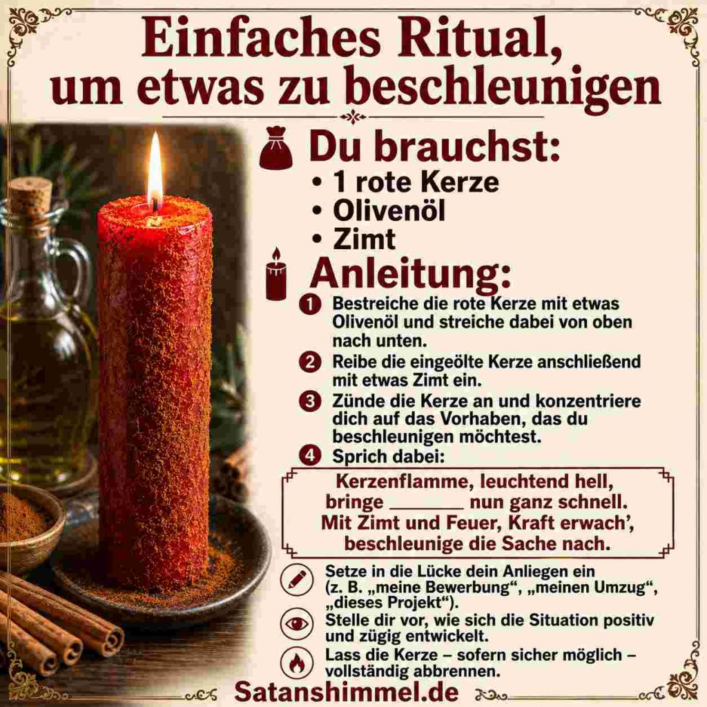 Ritual, um eine Sache zu beschleunigen