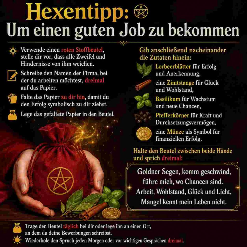 Ritual, um einen guten Job zu bekommen
