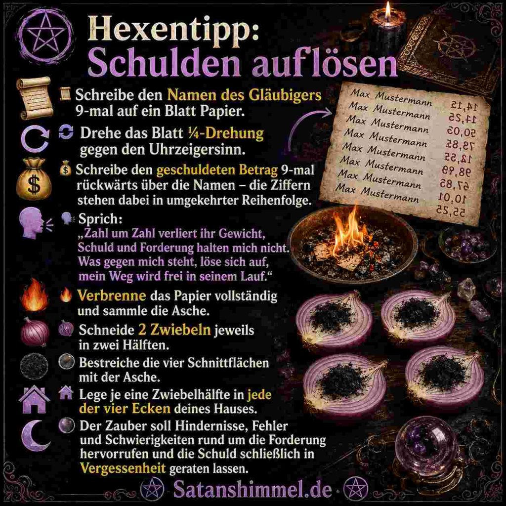Ritual, um schulden auszulösen
