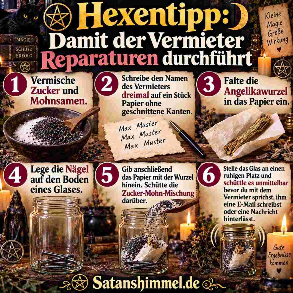 Ritual, damit der Vermieter Reparaturen durchführt