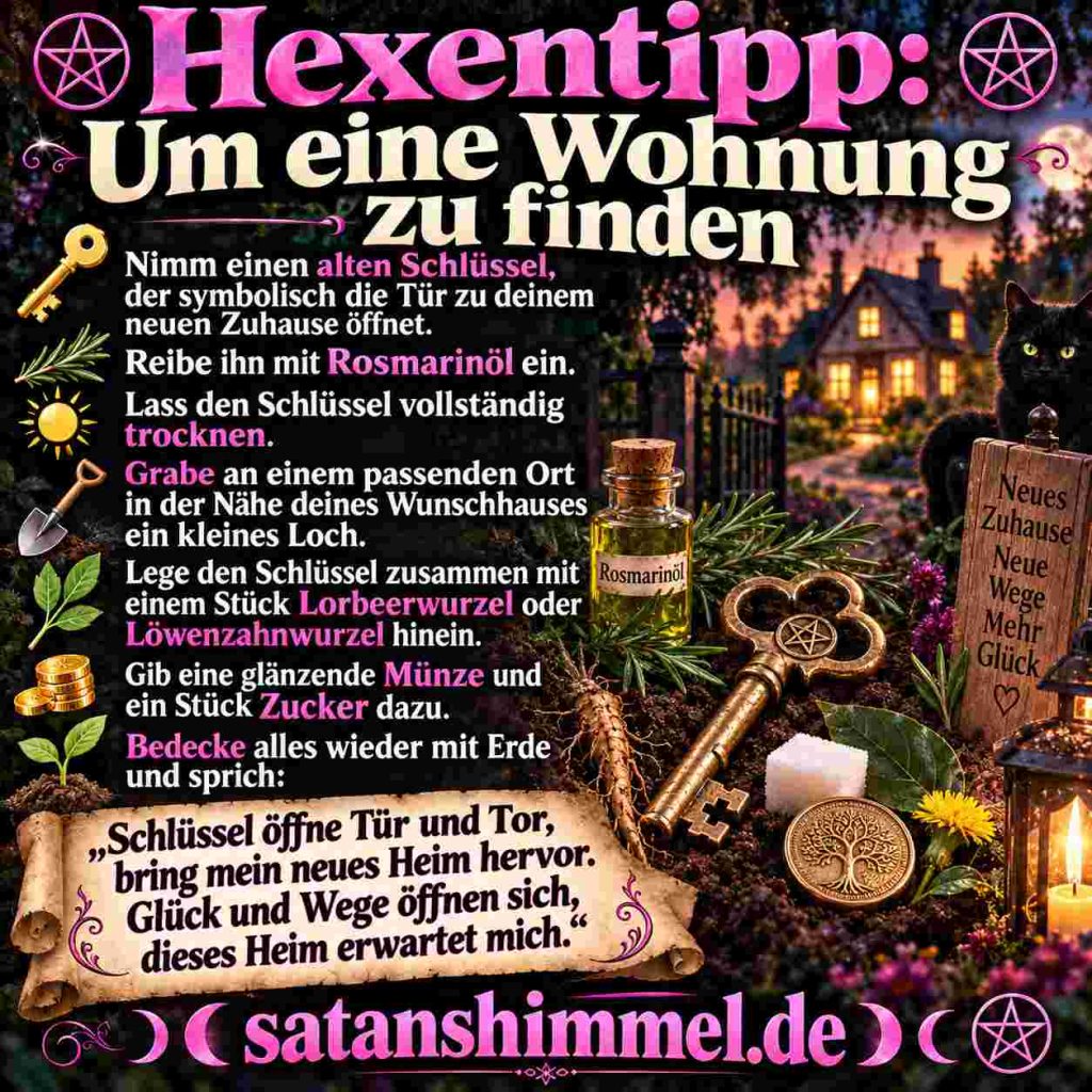 Ritual, um einen neue Wohnung zu finden