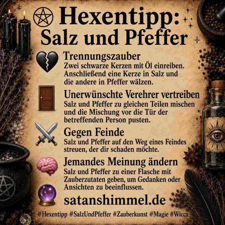 Mehr über den Artikel erfahren Salz und schwarzer Pfeffer in der Hexerei