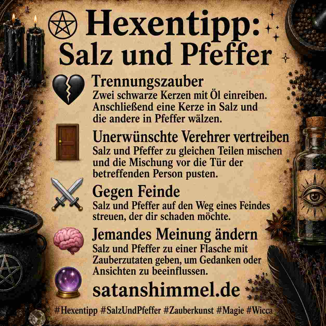 Du betrachtest gerade Salz und schwarzer Pfeffer in der Hexerei