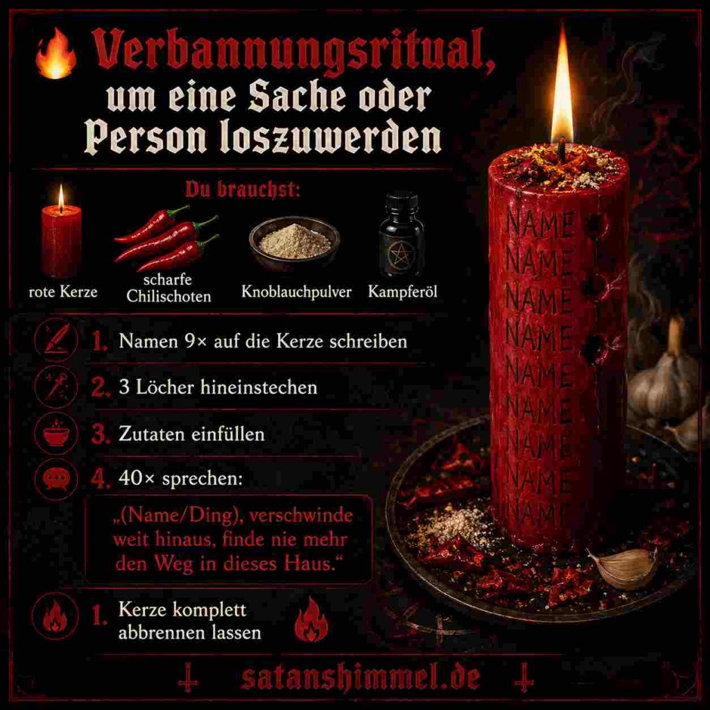 Verbannungsritual, um eine Person loszuwerden