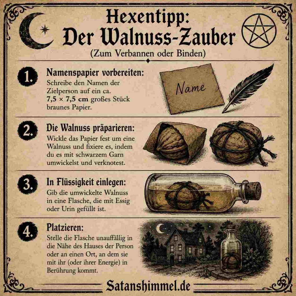 Bannzauber mit Walnuss Anleitung