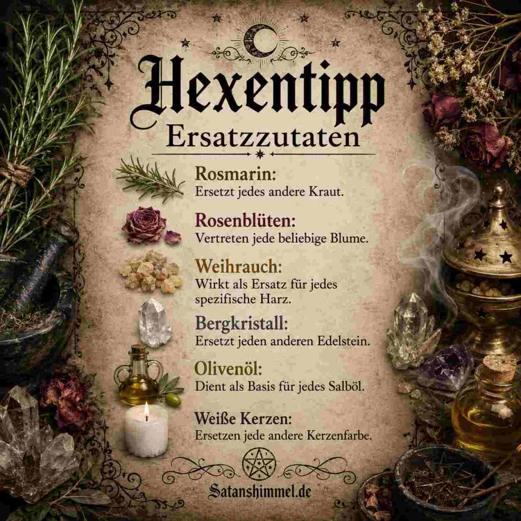 Liste Ersatzzutaten