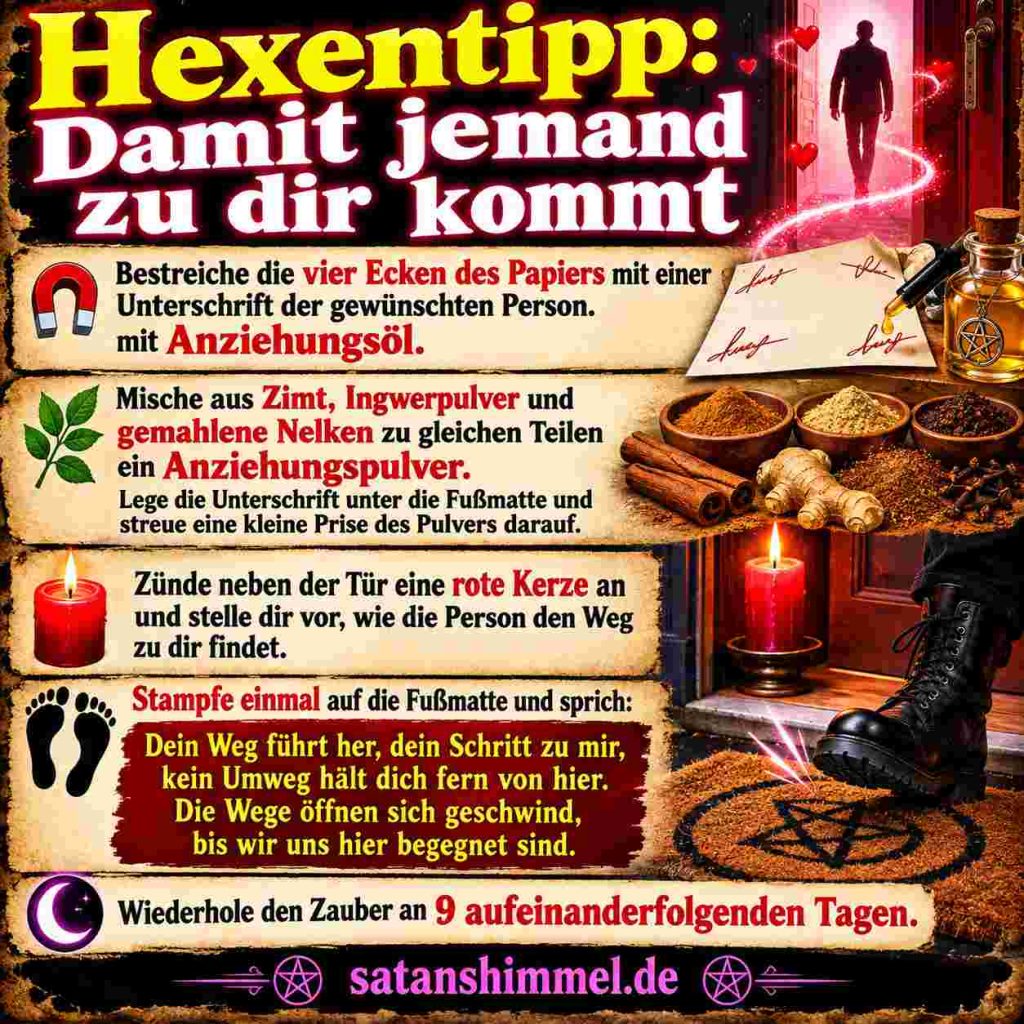 Hexentipp, damit jemand zu dir kommt