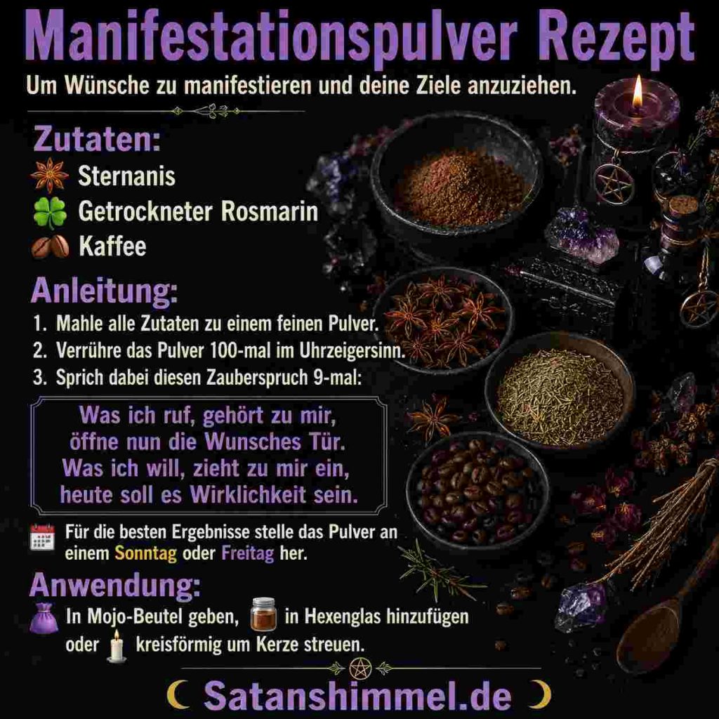 Rezept für Manifestationspulver