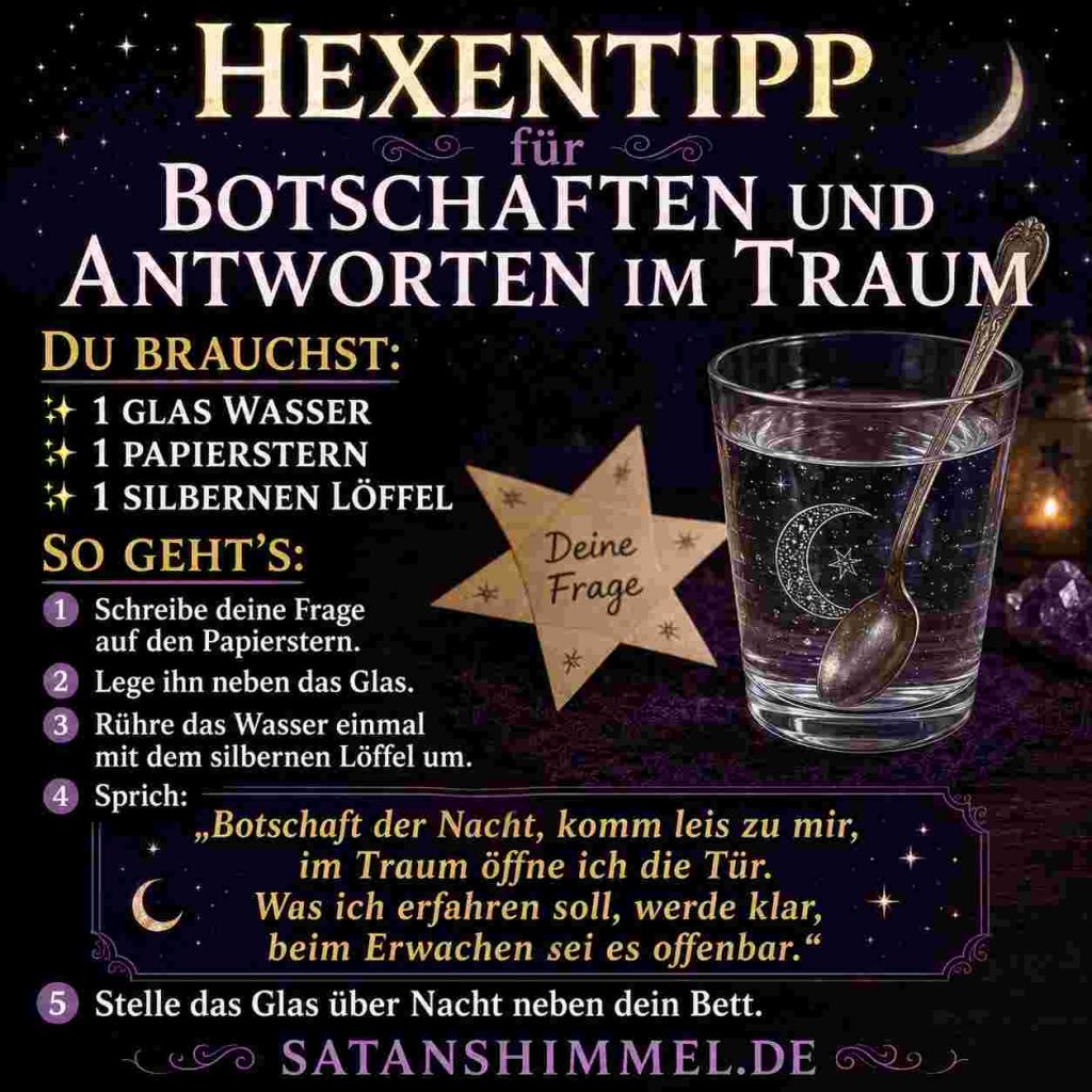 Ritual, um im Traum Antworten zu erhalten