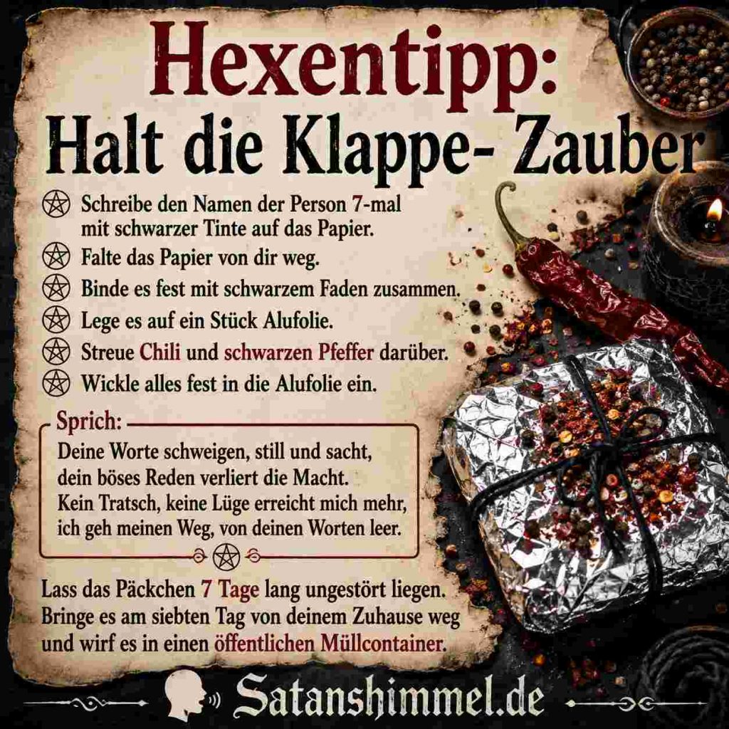 Anleitung Halt-die-Klappe-Zauber
