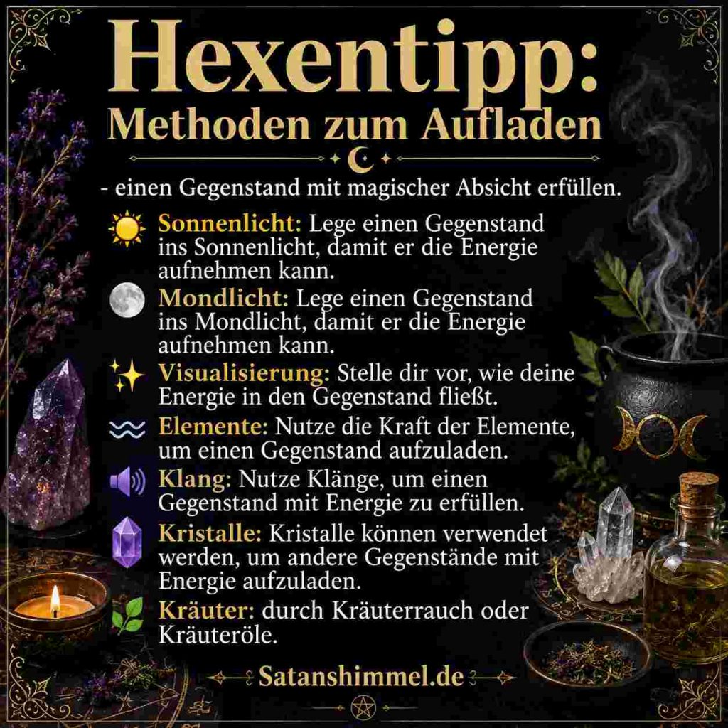 Methoden zum Aufladen von Objekten in der Hexerei