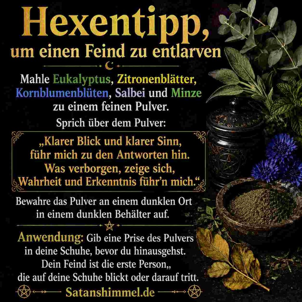 Ritual, um einen Feisd zu erkennen