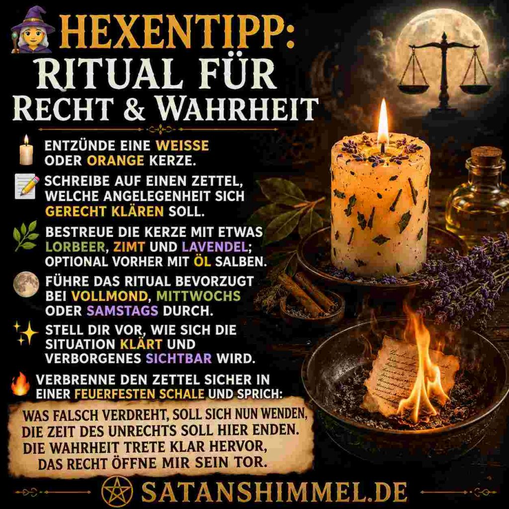 Ritual für Gerechtigkeit Anleitung
