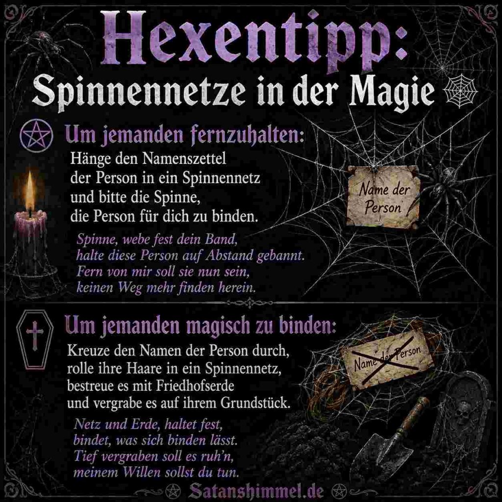 Ritualanleitung mit Spinnennetz