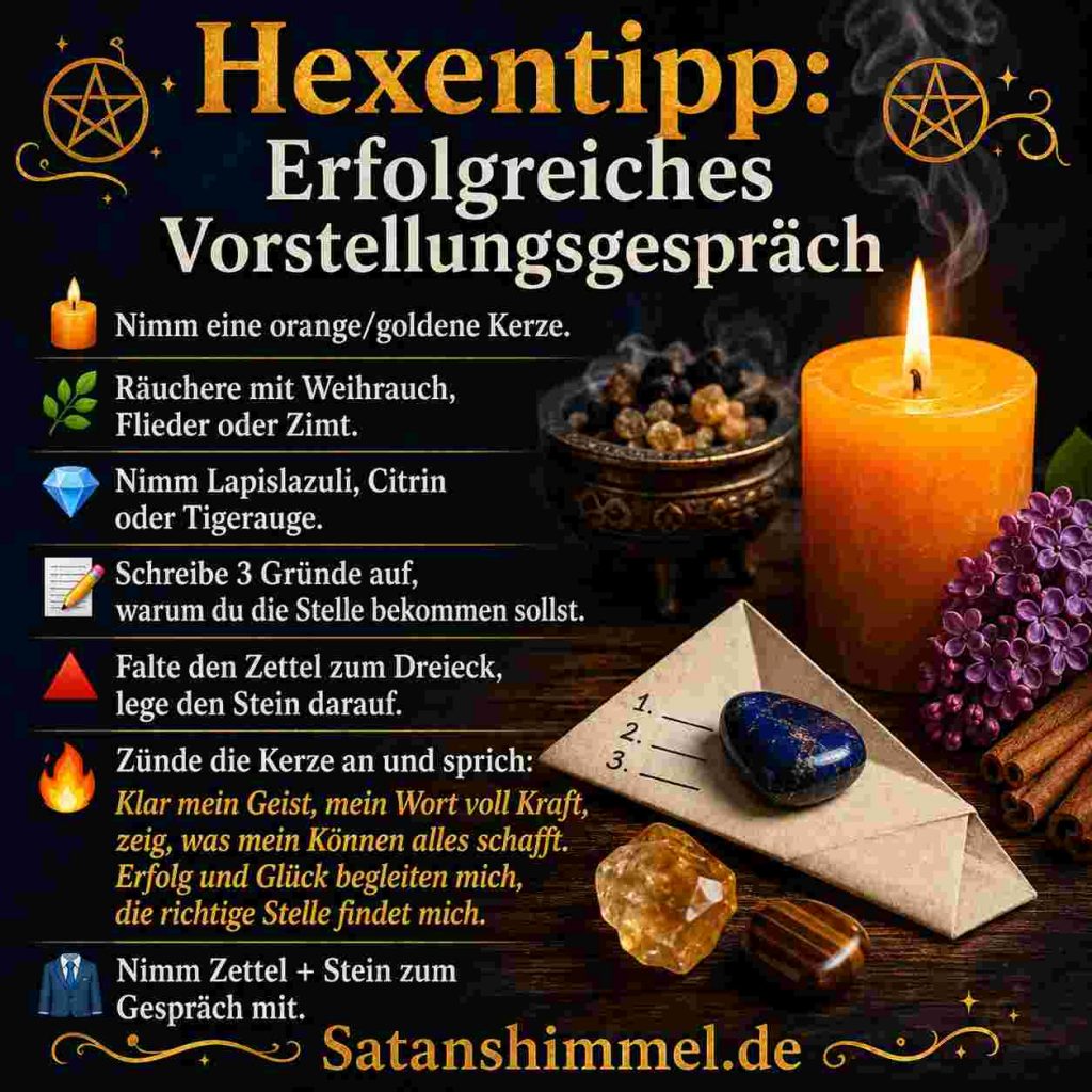Ritual für ein Vorstellungsgepräch