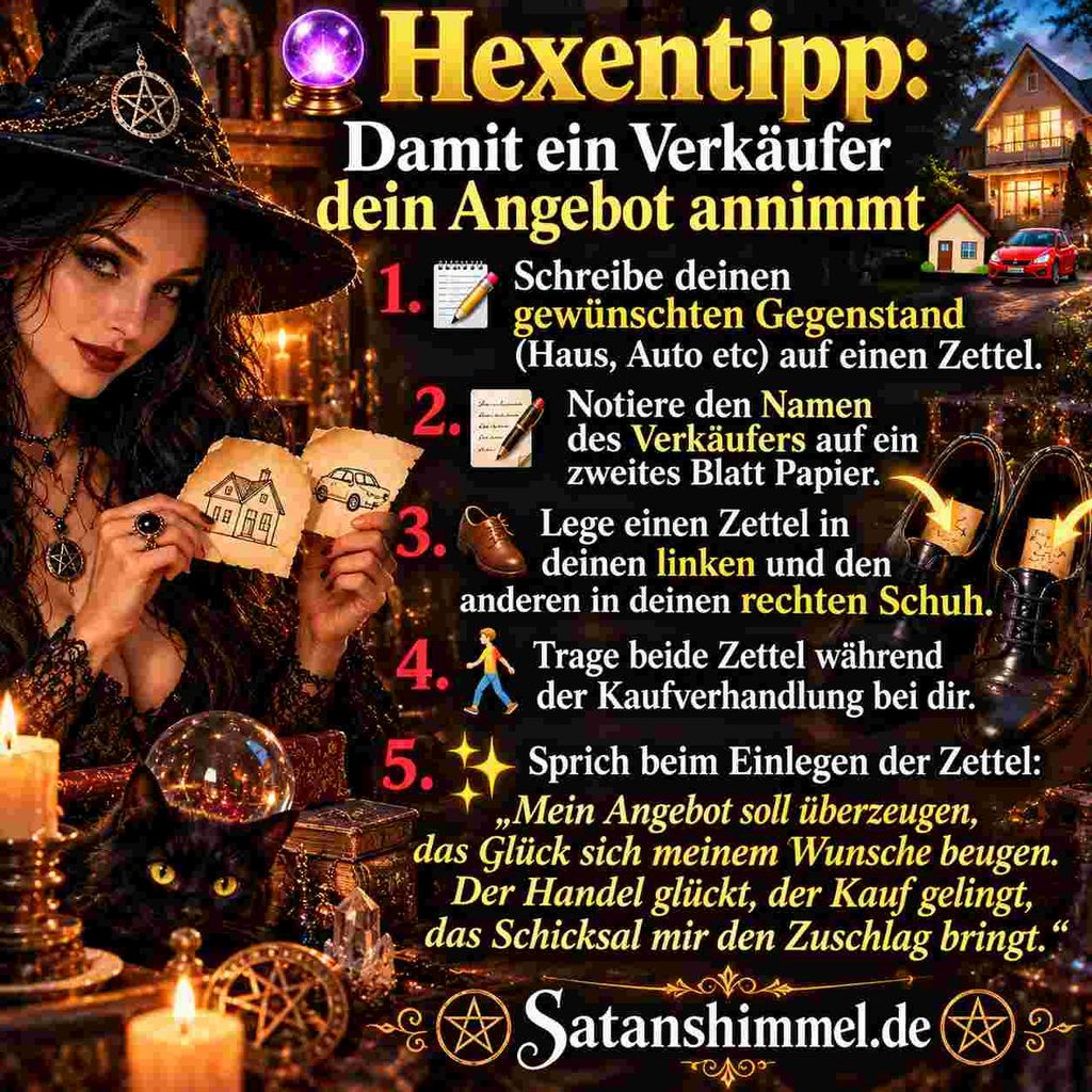 Ritual, damit ein Verkäufer dein Angebot annimmt
